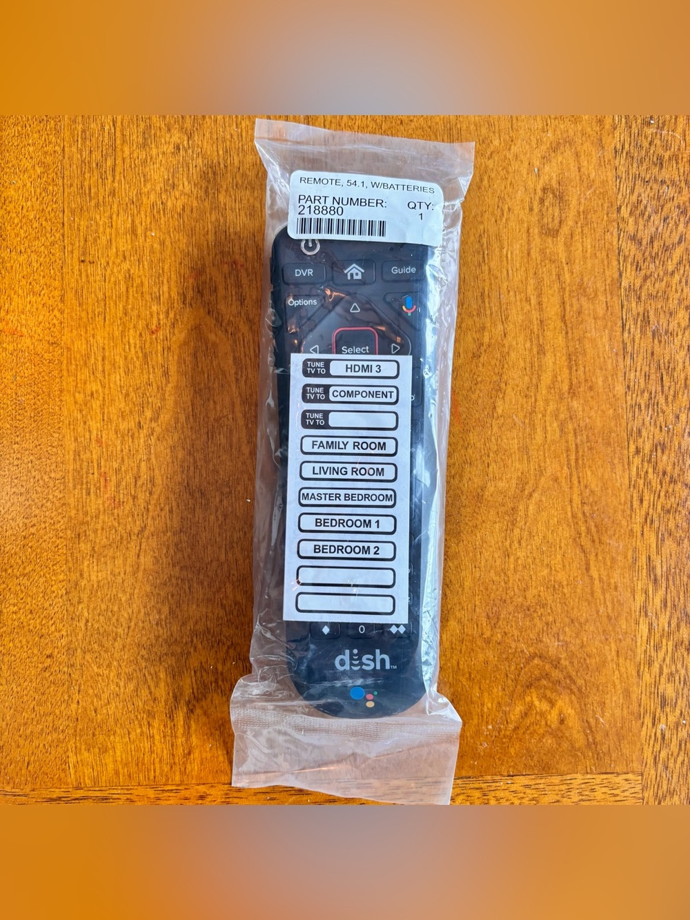Dish Network 54.1  Voice Remote Control For Hopper, Joey, Wally PN 218880
